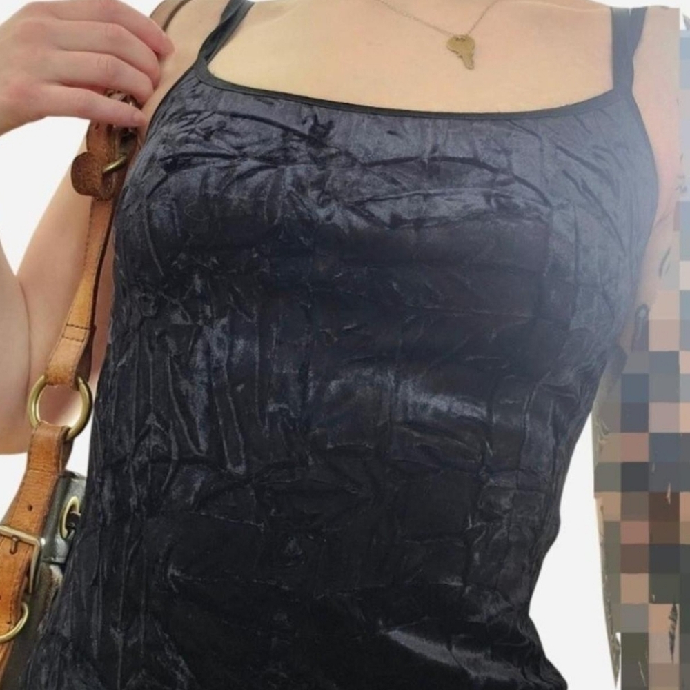 Black velvet vintage dress